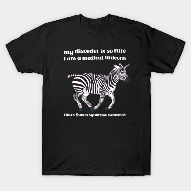 Ehlers Danlos Syndrome Unicorn T-Shirt by Jesabee Designs